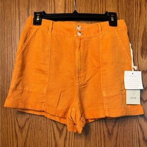 NWT Joie | High Rise Linen Blend Shorts, Size 4